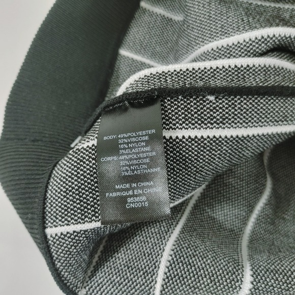 Hose of Harlow 1960 Black White Striped Knit Midi Skirt Size M NWOT - Picture 7 of 9